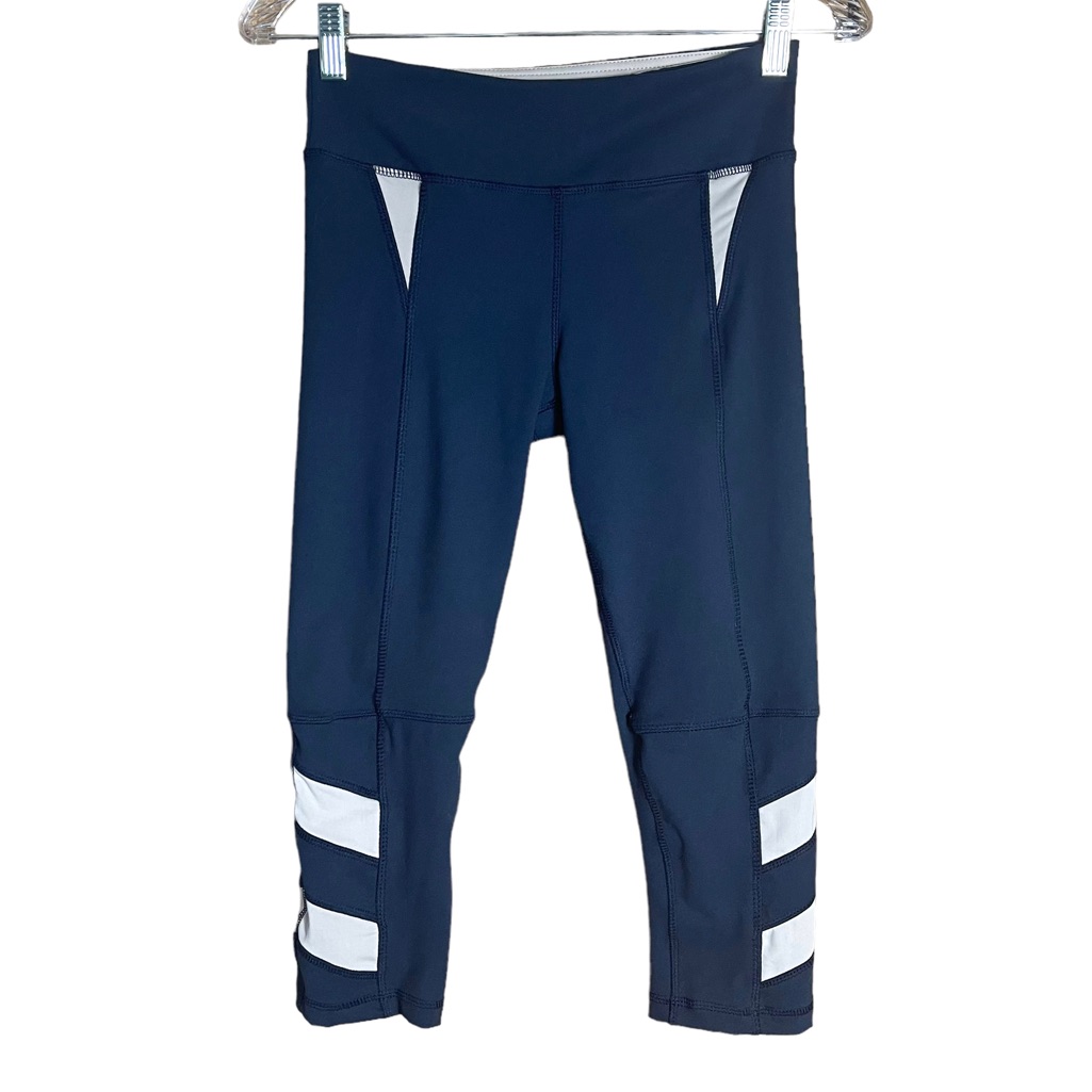 Zobha S Wonder Reflective Leggings Navy Blue Capri Crop Running Jogging Workout